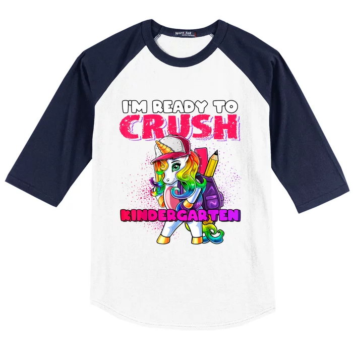 Crush Kindergarten Unicorn Backpack Back To School Girl Baseball Sleeve Shirt