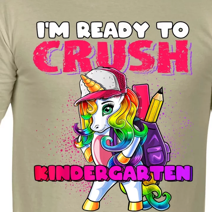 Crush Kindergarten Unicorn Backpack Back To School Girl Comfort Colors T-Shirt