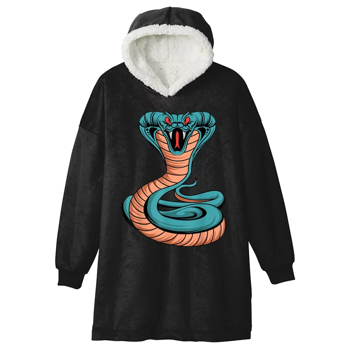 Cobra King Venomous Snake Poisonous Reptile Lover Hooded Wearable Blanket