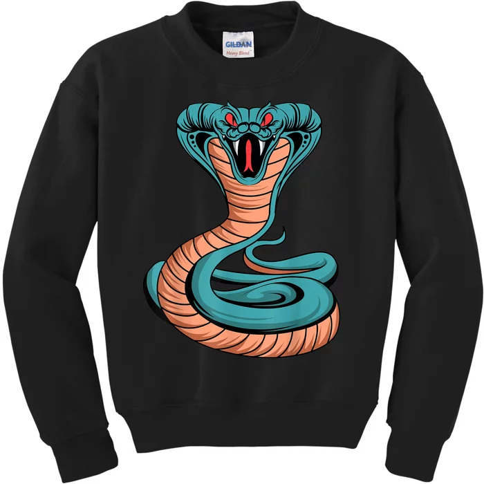 Cobra King Venomous Snake Poisonous Reptile Lover Kids Sweatshirt