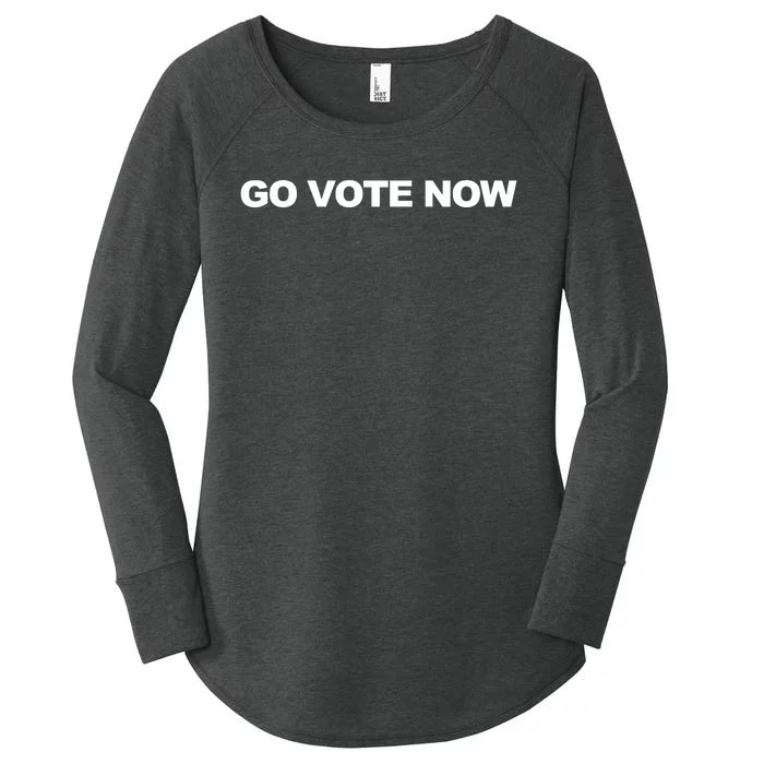 Charlie Kirk Wearing Go Vote Now Women's Perfect Tri Tunic Long Sleeve Shirt