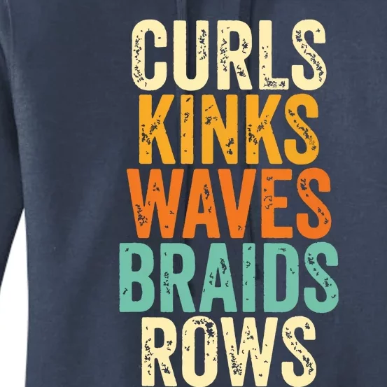 Curls Kinks Waves Braids Rows Women's Pullover Hoodie