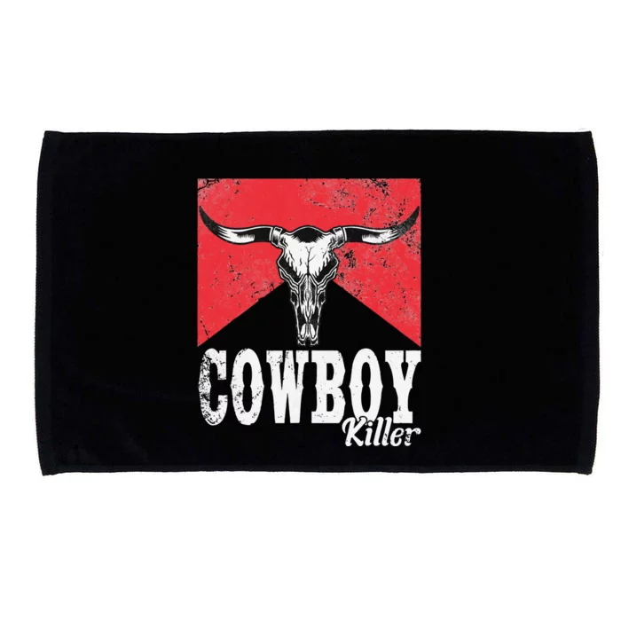 Cowboy Killer Western Cowgirl Cowboy Killers Bull Horn Microfiber Hand Towel