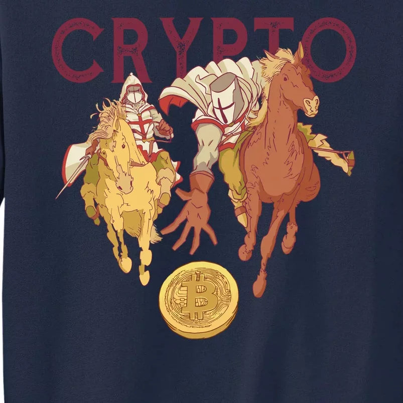 Crypto Knight Warrior Bitcoin Tall Sweatshirt