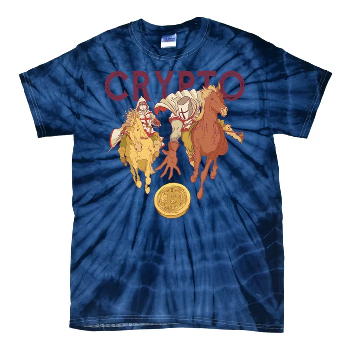 Crypto Knight Warrior Bitcoin Tie-Dye T-Shirt