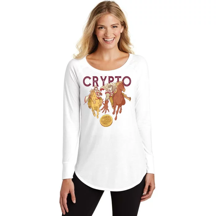 Crypto Knight Warrior Bitcoin Women's Perfect Tri Tunic Long Sleeve Shirt