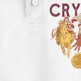 Crypto Knight Warrior Bitcoin Dry Zone Grid Performance Polo