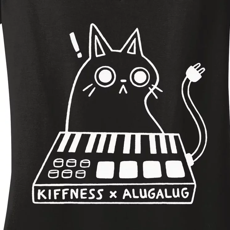 Cat Kiffness X Alugalug Women's V-Neck T-Shirt