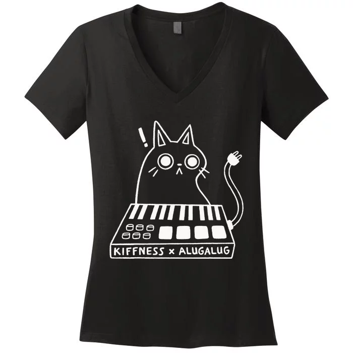 Cat Kiffness X Alugalug Women's V-Neck T-Shirt