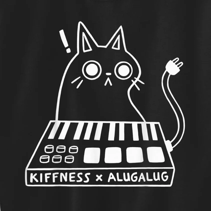 Cat Kiffness X Alugalug Funny Cat For Cat Lover Kids Sweatshirt