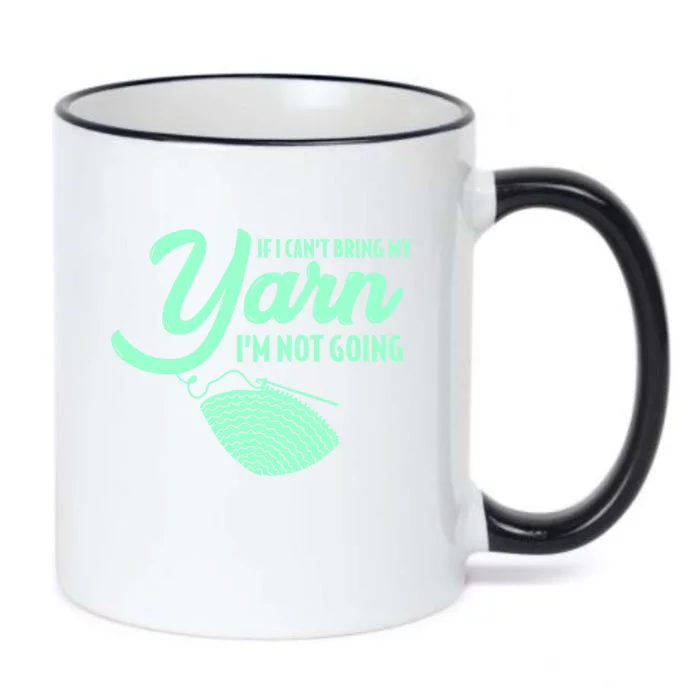 Crocheting Knitting Yarn Gift Black Color Changing Mug