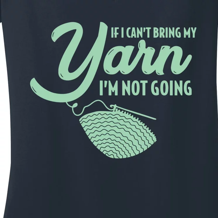 Crocheting Knitting Yarn Women's V-Neck T-Shirt