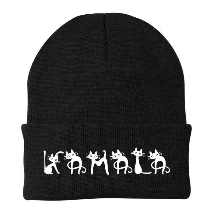 Comma La 2024 Kamala Cat Cute Cat Shaped Font Letters Subtle Comma La Knit Cap Winter Beanie