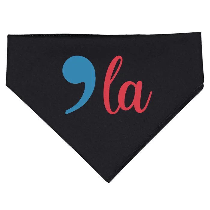 Comma La 2024 Funny USA-Made Doggie Bandana