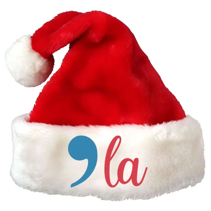 Comma La 2024 Funny Premium Christmas Santa Hat