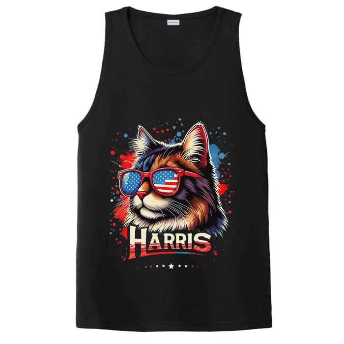 Cat Ladies 2024 Kamala Harris The Presidential Campaign Performance Tank