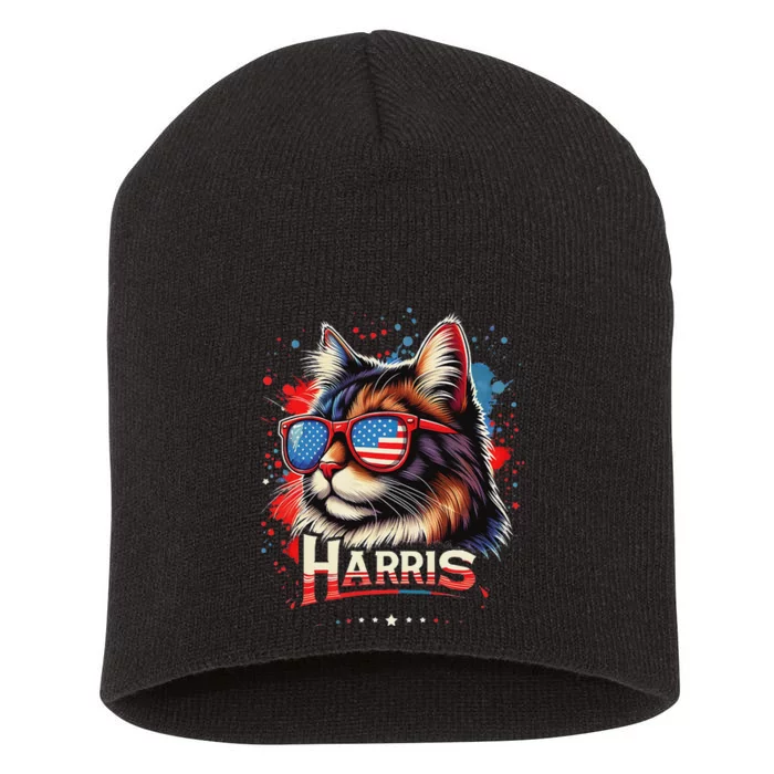 Cat Ladies 2024 Kamala Harris The Presidential Campaign Short Acrylic Beanie