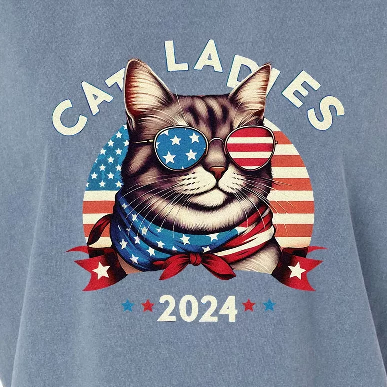 Cat Ladies 2024 The Presidential Campaign Kamala Harris 2024 Garment-Dyed Women's Muscle Tee