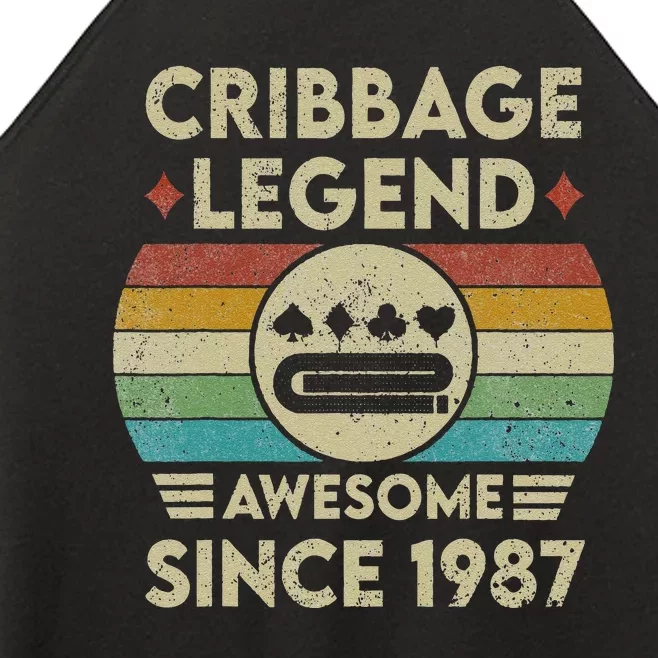 Cribbage Legend 35 Years Old Awesome Since 1987 Cribbage Women’s Perfect Tri Rocker Tank