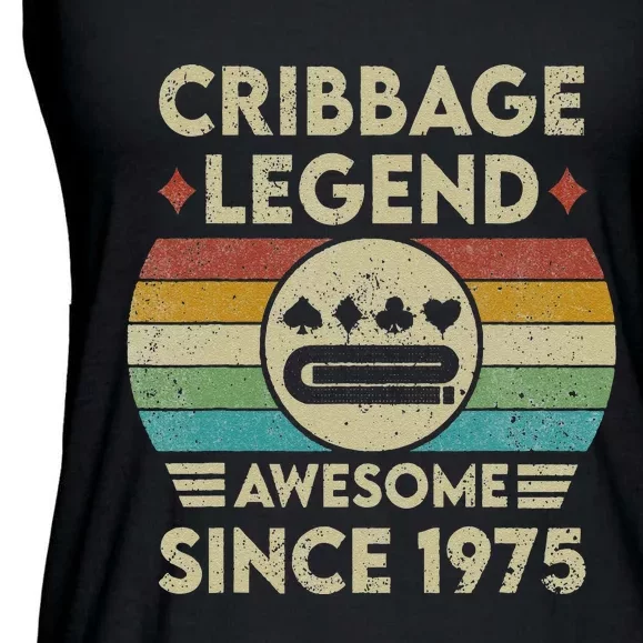 Cribbage Legend 47 Years Old Awesome Since 1975 Cribbage Ladies Essential Flowy Tank