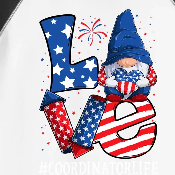 Coordinator Love 4th Of July Gnome Usa Patriotic Gift Toddler Fine Jersey T-Shirt