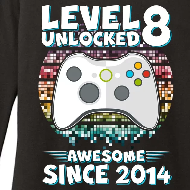 Cool Level 8 Unlocked Awesome Since 2014 Gamer Womens CVC Long Sleeve Shirt