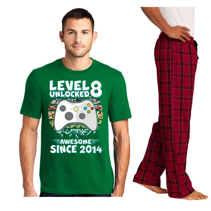 Cool Level 8 Unlocked Awesome Since 2014 Gamer Pajama Set