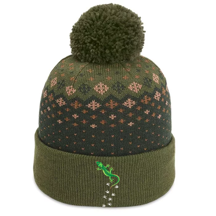 Cool Lizard Art Men Women Herpetology Reptile Lizard Lover The Baniff Cuffed Pom Beanie