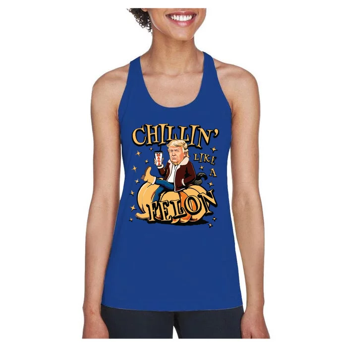 Chillin Like A Felon Fall Women's Racerback Tank