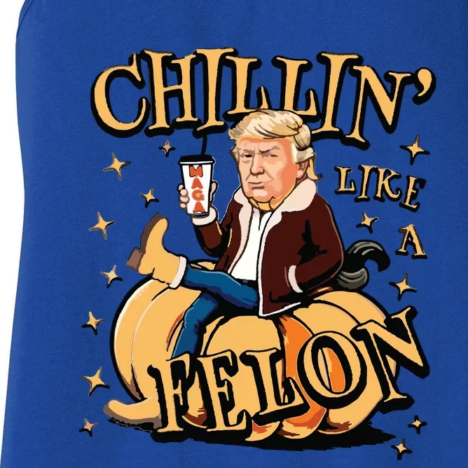 Chillin Like A Felon Fall Women's Racerback Tank