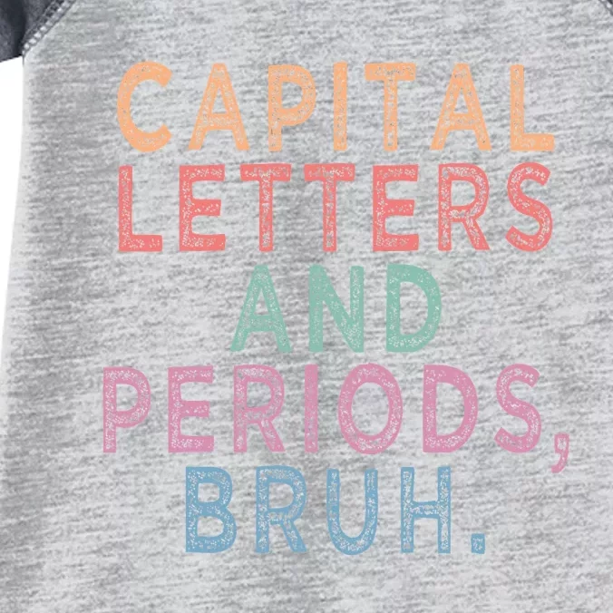 Capital Letters And Periods Bruh Infant Baby Jersey Bodysuit