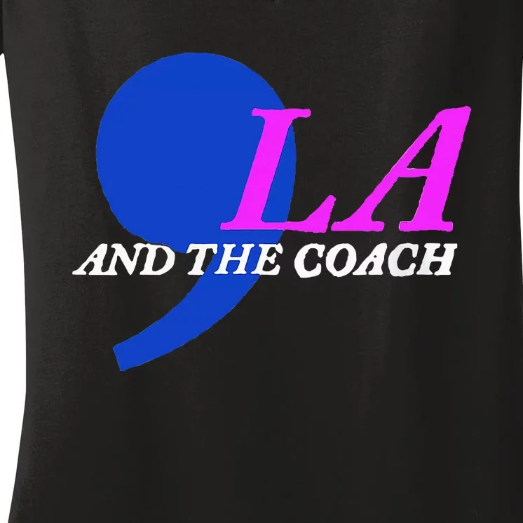 Comma La And The Coach Commala & The Coach Comma La Coach Women's V-Neck T-Shirt