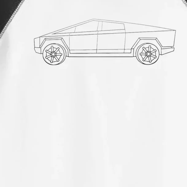 Cybertrucks Line Art Futuristic Truck Cyber Design Ev Fan Toddler Fine Jersey T-Shirt