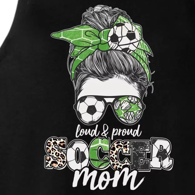 Cute Loud And Proud Soccer Mom Ladies Tri-Blend Wicking Tank