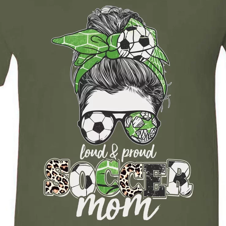 Cute Loud And Proud Soccer Mom V-Neck T-Shirt