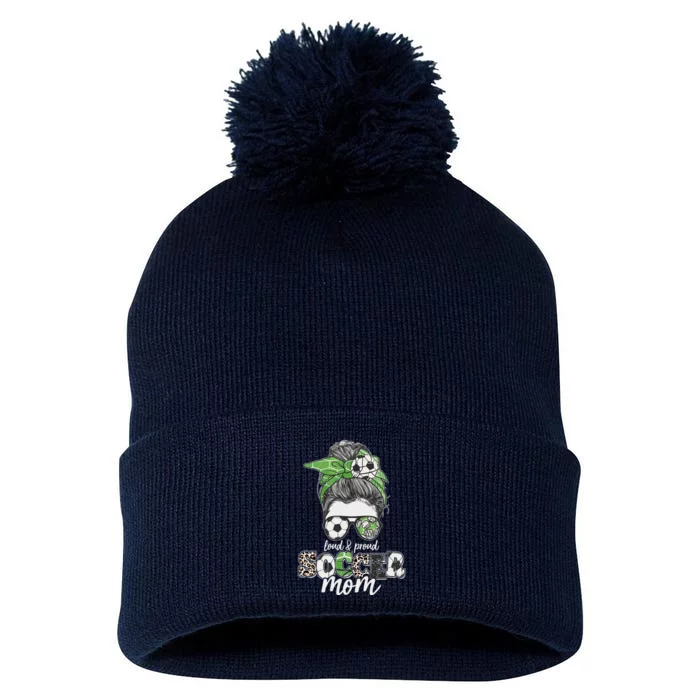 Cute Loud And Proud Soccer Mom Pom Pom 12in Knit Beanie