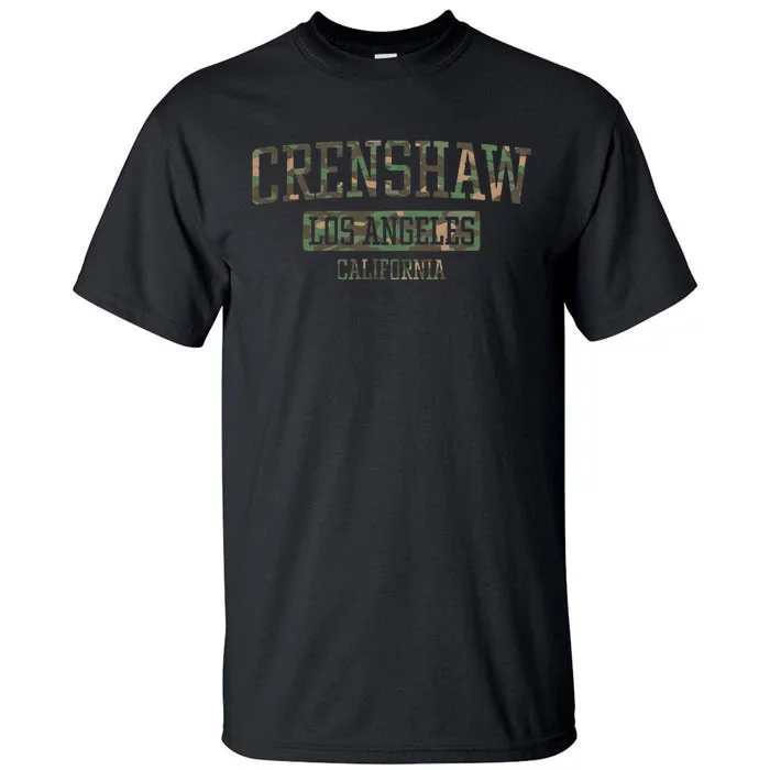 Crenshaw Los Angeles California Vintage Camo Tall T-Shirt