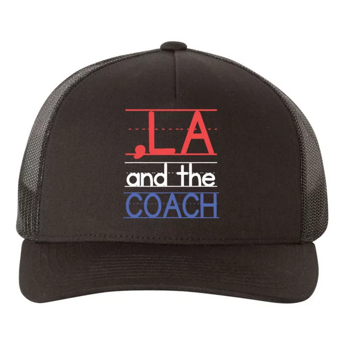 Comma La And The Coach Harris Walz 2024 Educators Yupoong Adult 5-Panel Trucker Hat