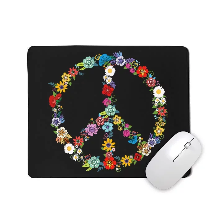 Cute Love and Peace Flower Hippie Lover Beautiful Mousepad