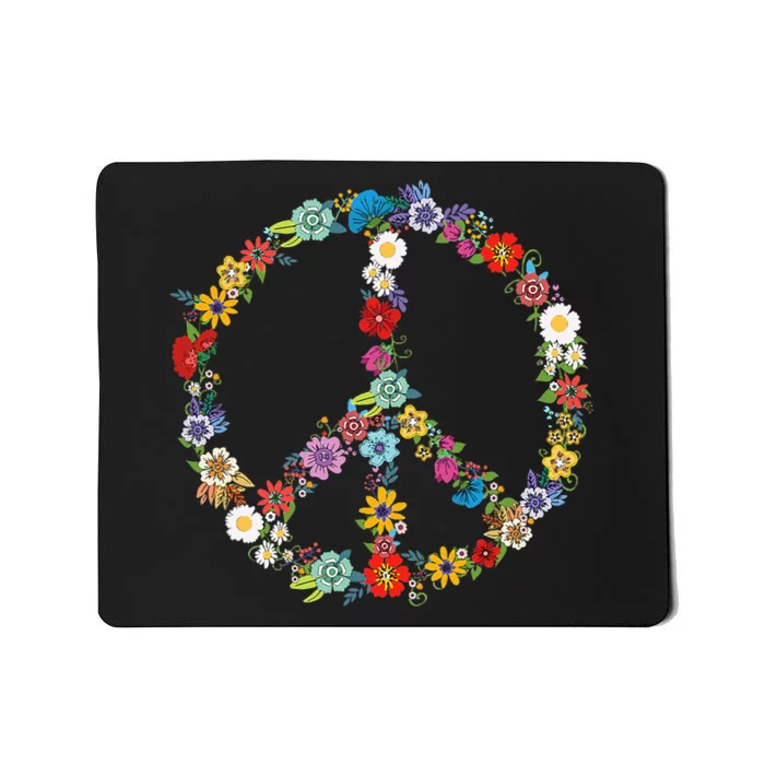 Cute Love and Peace Flower Hippie Lover Beautiful Mousepad