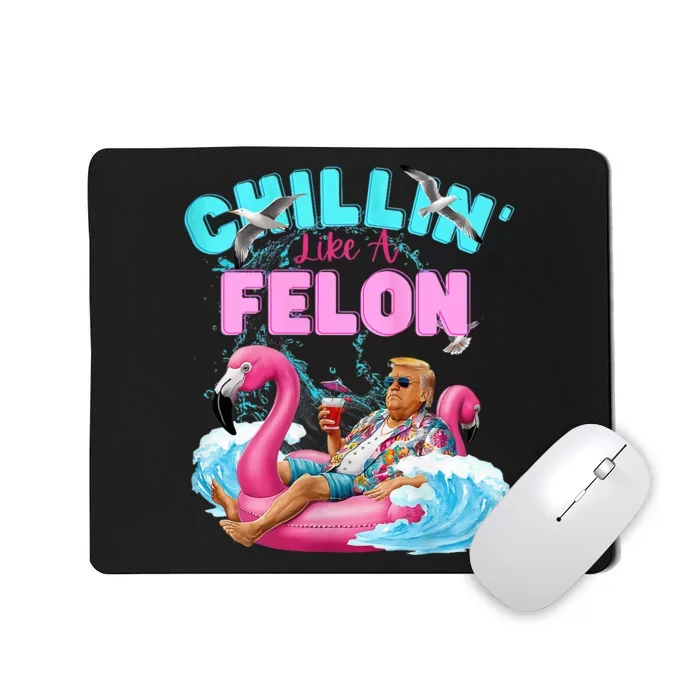 Chillin Like A Felon Summer Retro Pool Mousepad