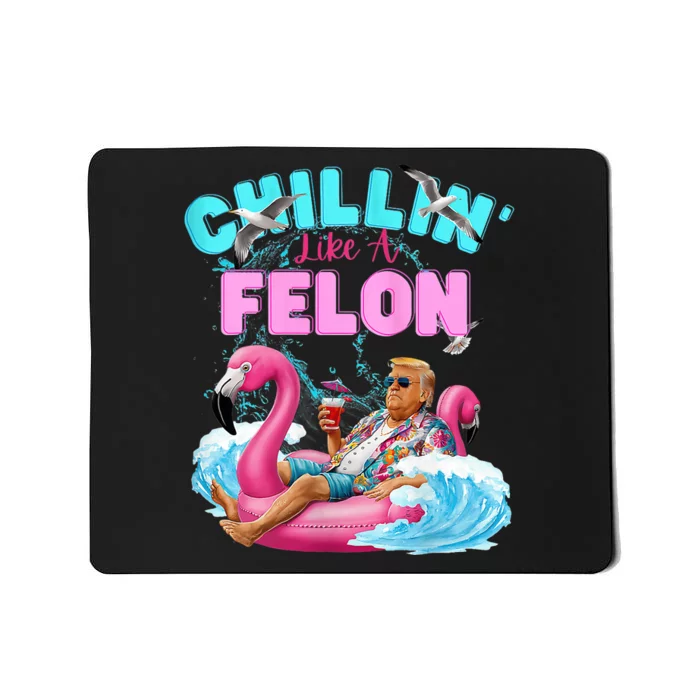 Chillin Like A Felon Summer Retro Pool Mousepad