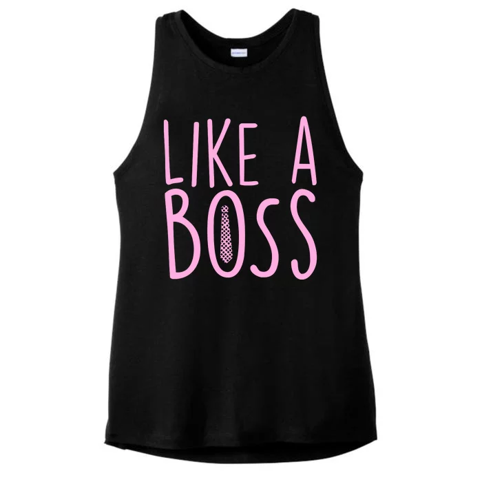 Cute Like A Boss Ladies Tri-Blend Wicking Tank