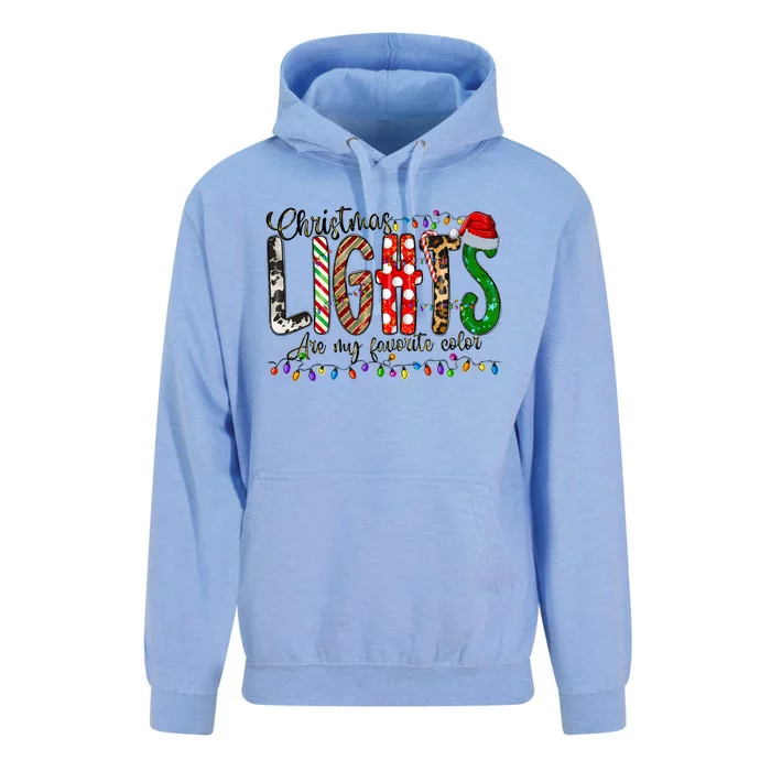 Christmas Lights Are My Favorite Color Unisex Surf Hoodie