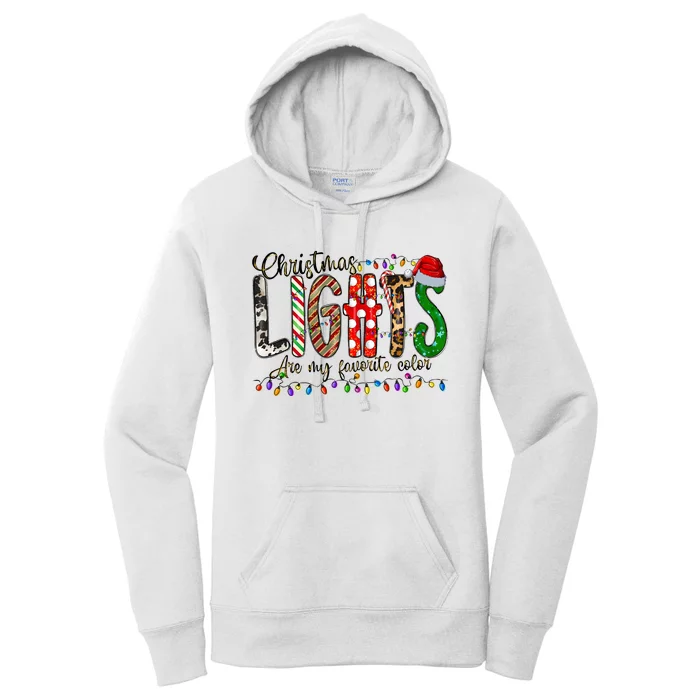 Christmas Lights Are My Favorite Color Women's Pullover Hoodie