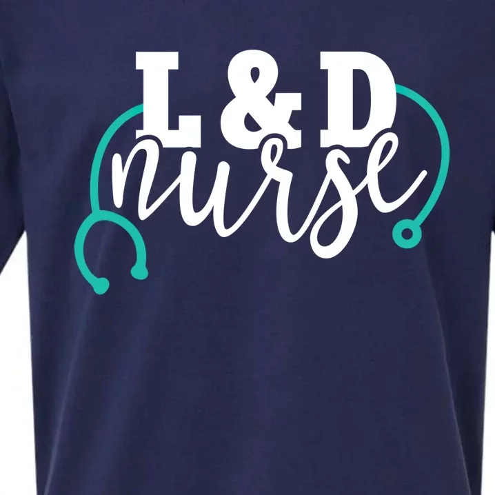 Cute L And D Nurse Teal Stethoscope Labor And Delivery Rn Cool Gift Sueded Cloud Jersey T-Shirt