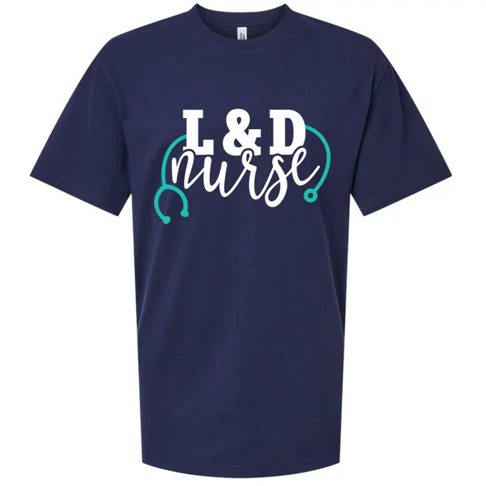 Cute L And D Nurse Teal Stethoscope Labor And Delivery Rn Cool Gift Sueded Cloud Jersey T-Shirt