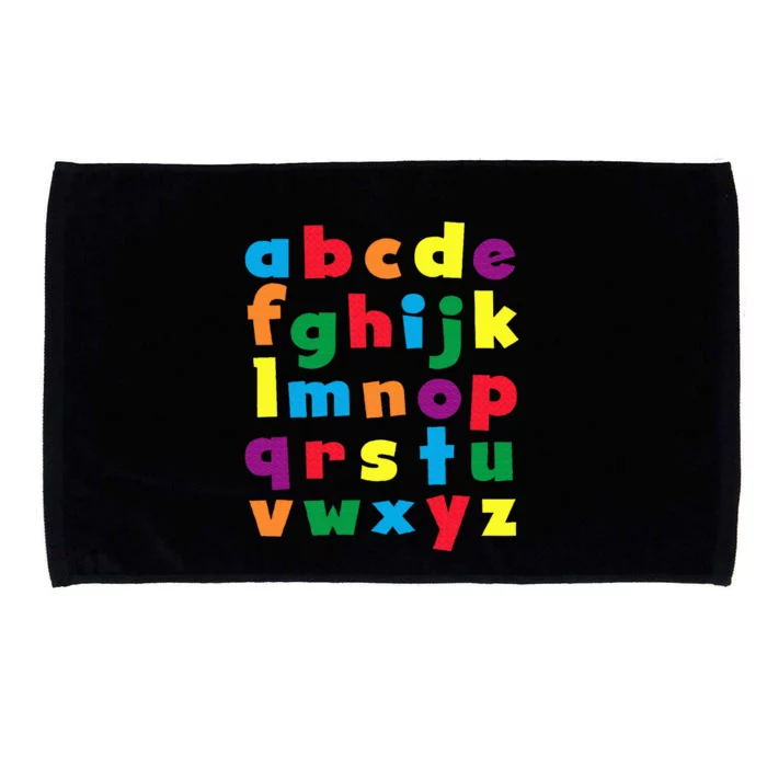 Colorful Letters Alphabet Educational Abcs Microfiber Hand Towel