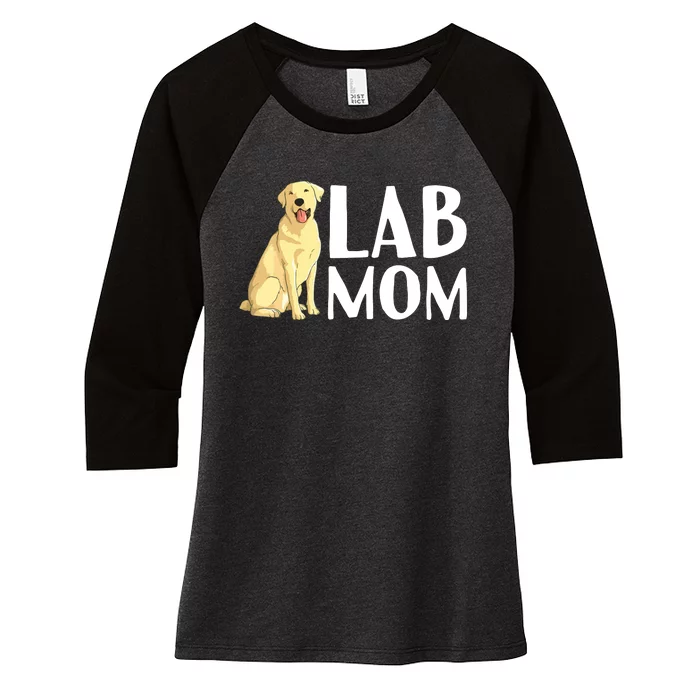 Cute Labrador Art For Women Mom Labrador Retriever Lab Dog Women's Tri-Blend 3/4-Sleeve Raglan Shirt