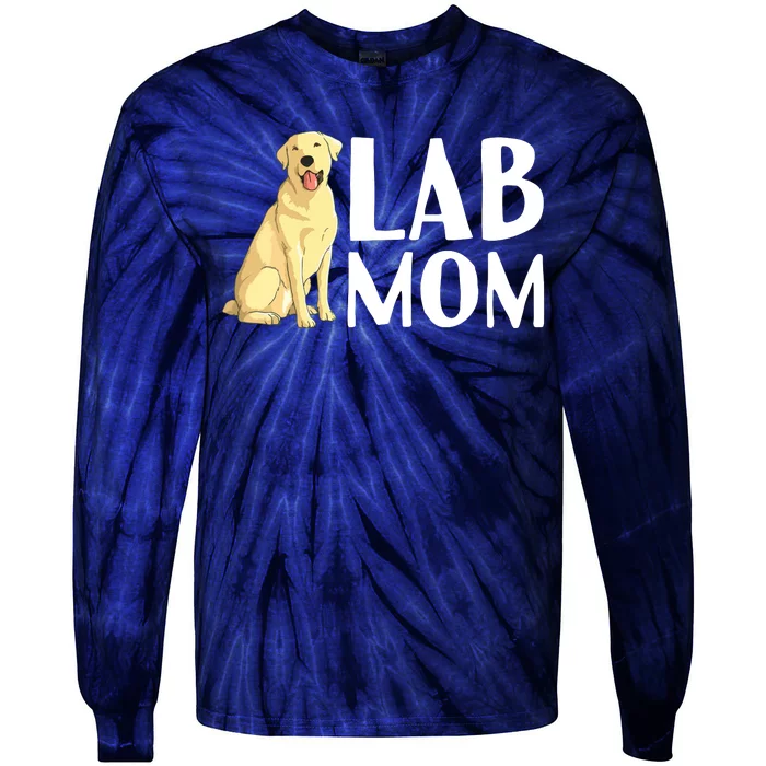 Cute Labrador Art For Women Mom Labrador Retriever Lab Dog Tie-Dye Long Sleeve Shirt